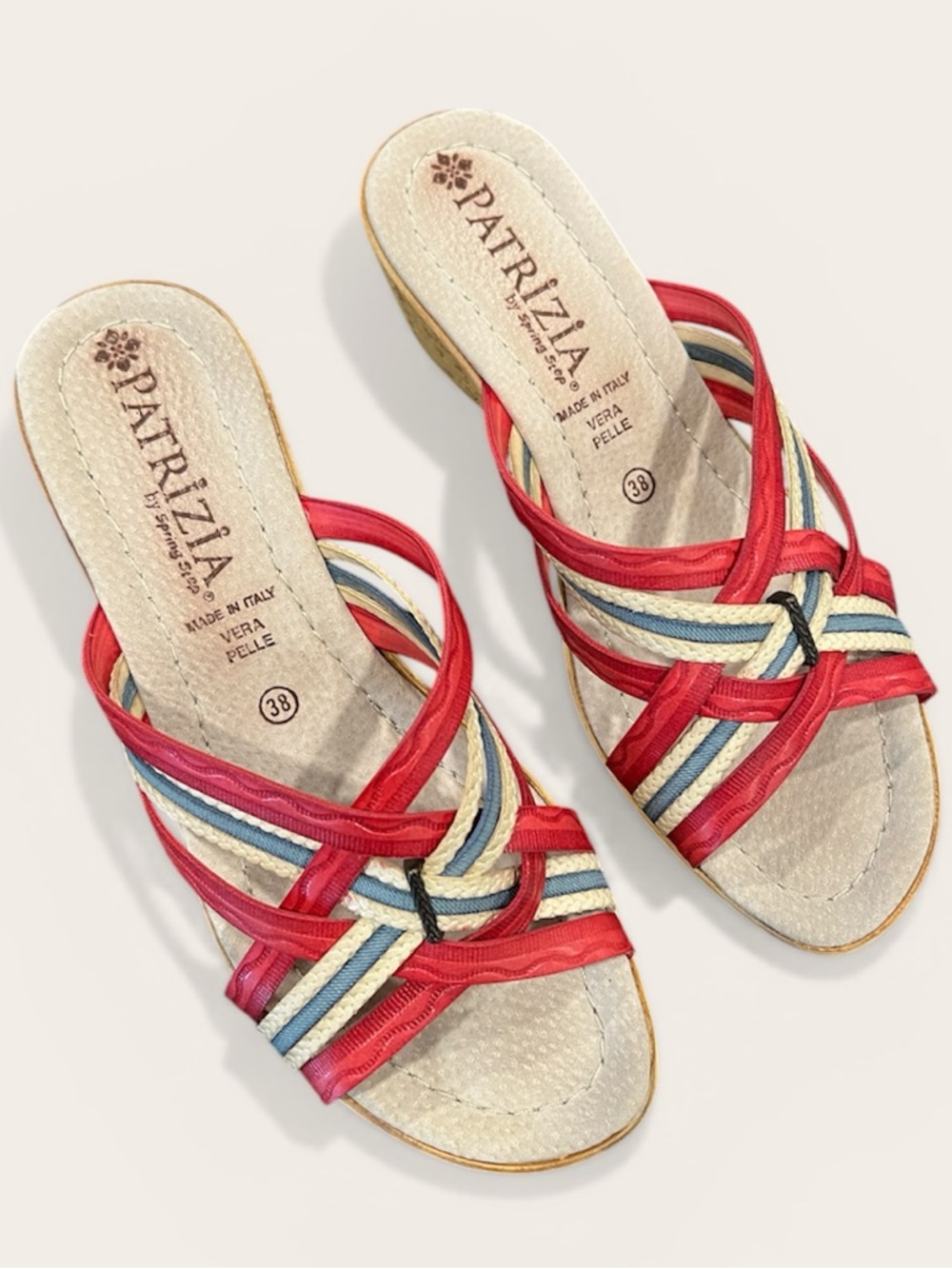 Patricia by Spring Step Strappy Wedge Sandals Size 38/7.5